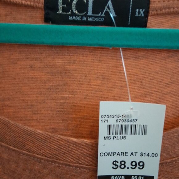 Tunic Top - ECLA Brand Scoop Neck - Picture 3 of 8